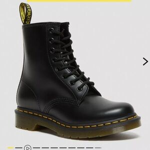Dr. Martens Women's 1460 Smooth Black Leather Lace Up Boots